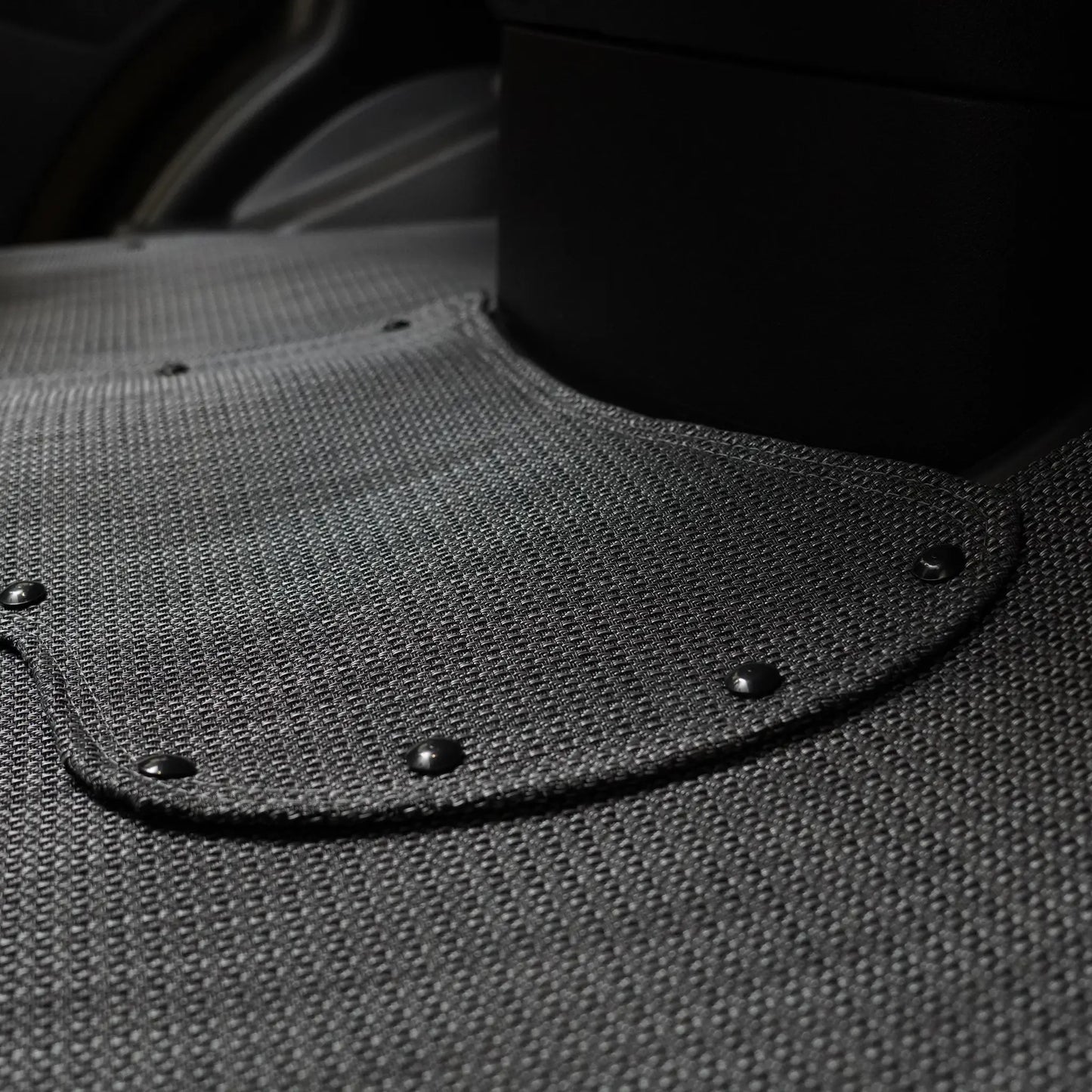 Flush edge construction detail — Nomad Vanz Matz hand-sewn underside binding