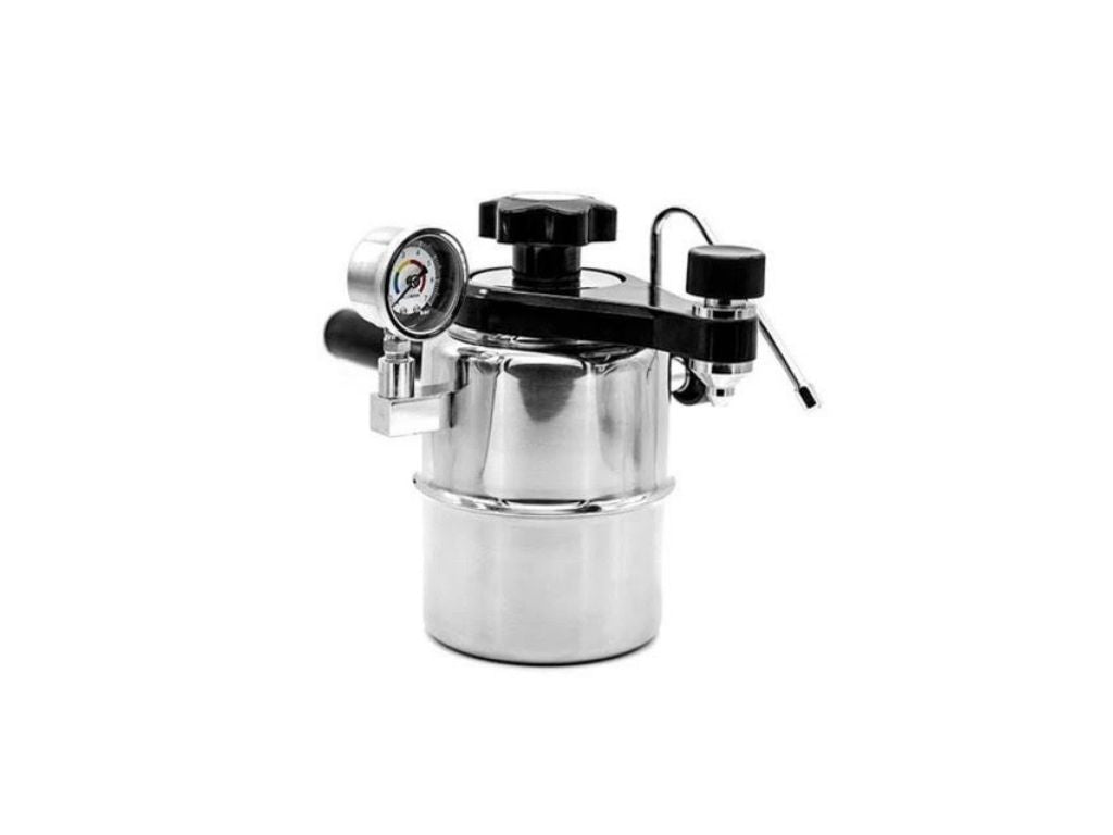 Side view Bellman CX-25 Series Stovetop Espresso and Cappuccino Maker for van life and camping