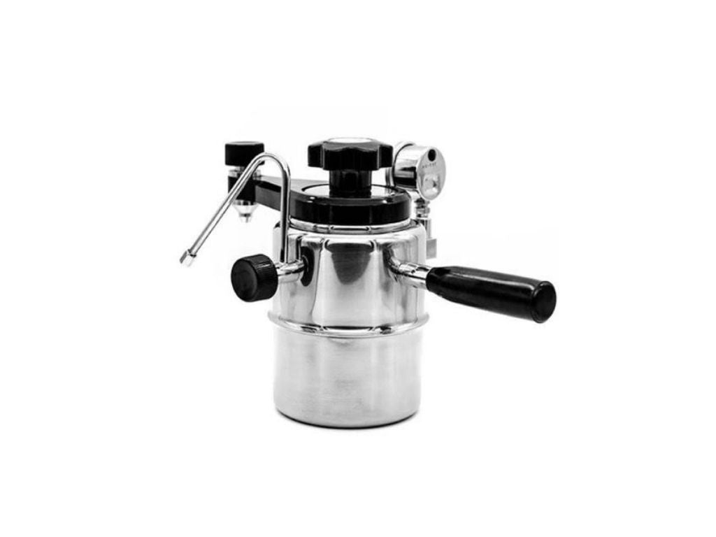 side view of Bellman CX-25 Series Stovetop Espresso and Cappuccino Maker for van life and camping