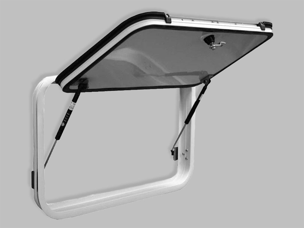 Arctic Tern Cargo Door 300 x 600 mm Top Hinge Open View