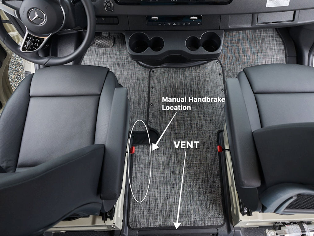 Nomad Vanz Matz are floor mats designed for the Mercedes-Benz Sprinter years 2019 and newer